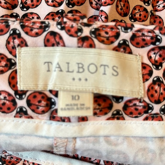 TALBOTS Size 10 Lady Bugs Cotton Spandex FlatFront 5-pk Preppy Golf  $69 NEW - Picture 4 of 14